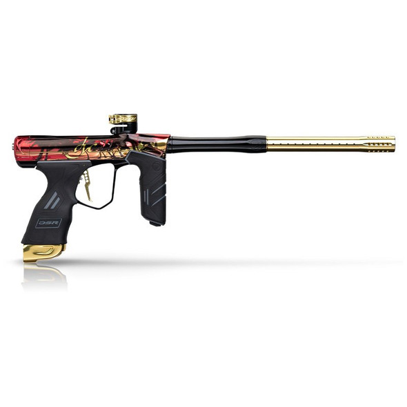 Dye DAM Paintball Gun Black/Red Fade Badlands Paintball Gear Canada