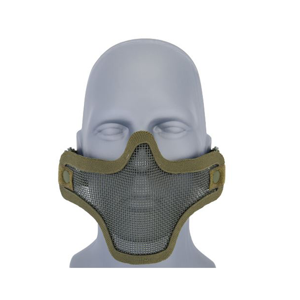 Badlands Airsoft is selling the Lancer Tactical Metal Mesh Half-Mask - OD