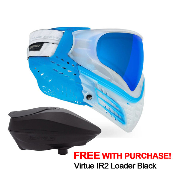 Virtue VIO X6 Paintball Goggle - Clear Ice with FREE Virtue IR2 Loader Black Promotion