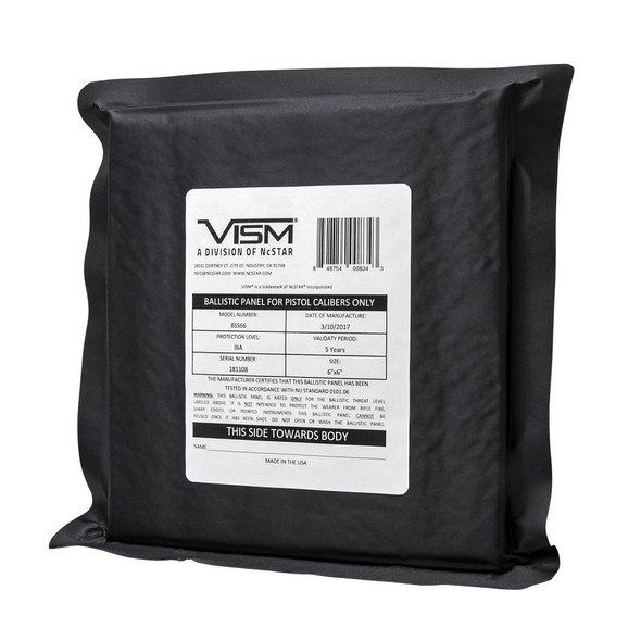 VISM LVL IIIA UHMWPE Soft Ballistic Panel 6"X6" - Square Cut (Back) as seen on Badlands Paintball
