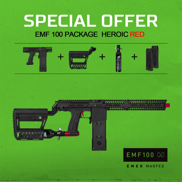 Planet Eclipse EMF100 Heroic Red Paintball Gun Package