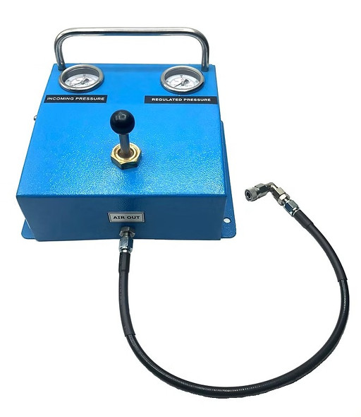 Alkin 1-man regulated HPA fill station with regulator, fill whip, and quick-connect valve