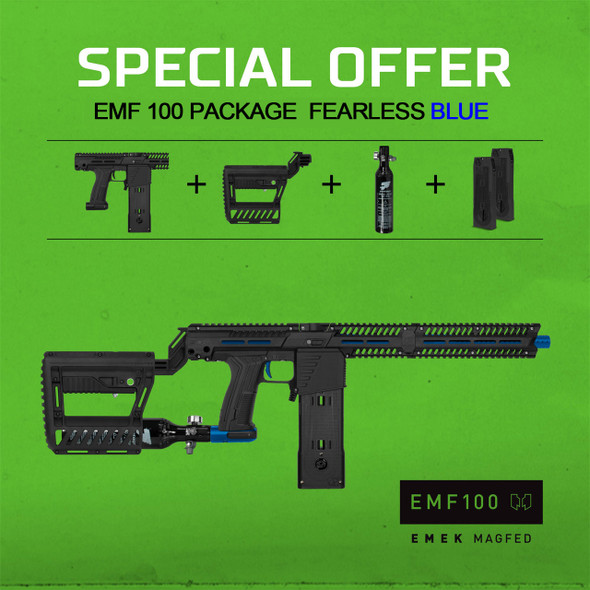 Planet Eclipse EMF100 Fearless Blue Paintball Gun Package