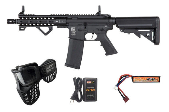Specna Arms Gen 2 C17 CORE HAL ETU Airsoft Starter Package with Goggles, Battery, and Charger – Black