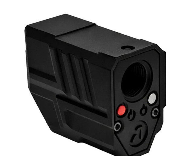 Acetech Quadra compensator-style airsoft tracer unit black - left side