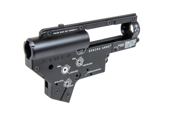 Specna Arms Aether V2 skeleton gearbox shell with 8mm J-Cage bearings - right side