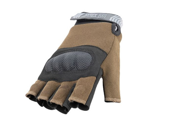 Specna Arms Protector half-finger tactical gloves olive with knuckle protection