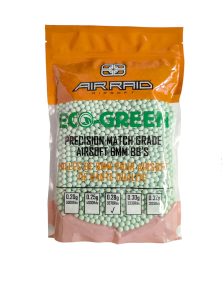 Air Raid 0.28g biodegradable airsoft BBs light green 1kg bottle