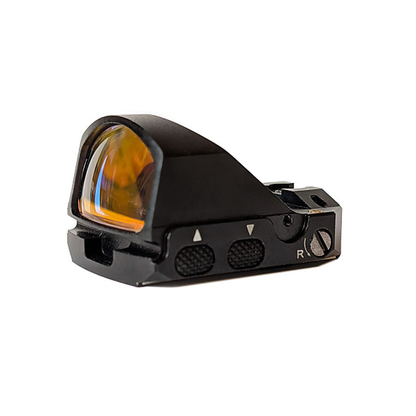 KS2 reflex red dot optic with universal Glock mount - shown without protective shrouds