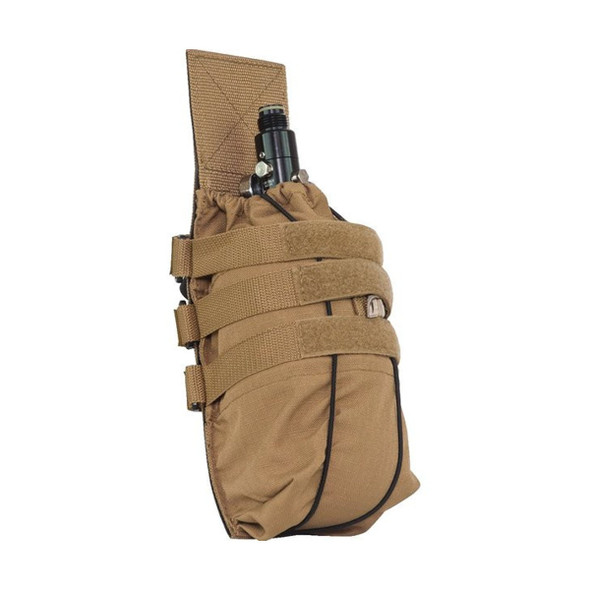 AIR RAID Universal Tank Pouch in tan for paintball remote lines and airsoft HPA setups