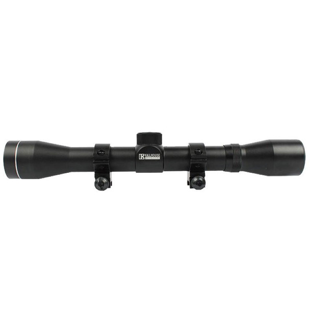 Killhouse Weapon Systems 4x32 rifle scope with Picatinny mount rings