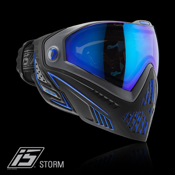 DYE i5 Paintball Mask STORM 2.0 - Thermal Black/Blue | Badlands