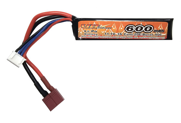 11.1V 600mAh 20C Li-PO PDW Deans Airsoft Battery as seen on Badlands Paintball Canada
