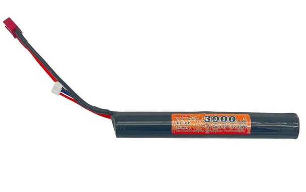 7.4v 3000 mAh Li-Ion Stick Deans Airsoft Battery as seen on Badlands Paintball