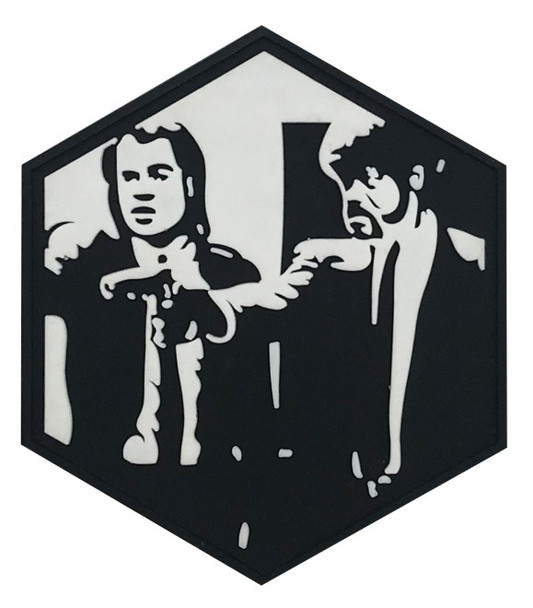 Hexagon PVC Morale Patch – Pulp Fiction Tribute Design