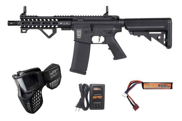 Specna Arms Gen 2 C17 CORE HAL ETU Airsoft Starter Package with Goggles, Battery, and Charger – Black