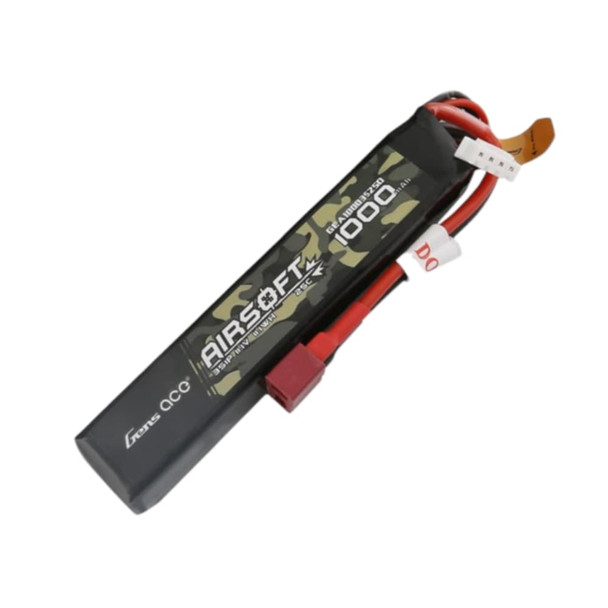 Gens Ace 11.1V 1000mAh 25C Li-Po stick airsoft battery with Deans connector