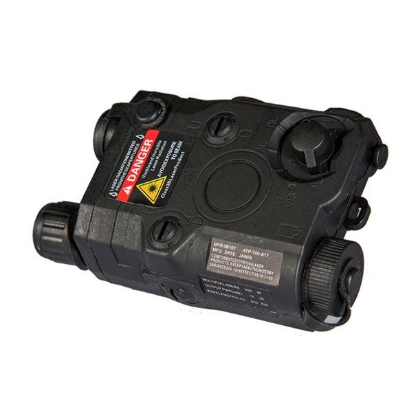 Lancer Tactical PEQ-15 battery case with red laser black