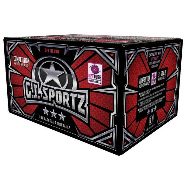 GI Sportz 3 Star Paintballs Magma/Pine Shell Yellow Fill