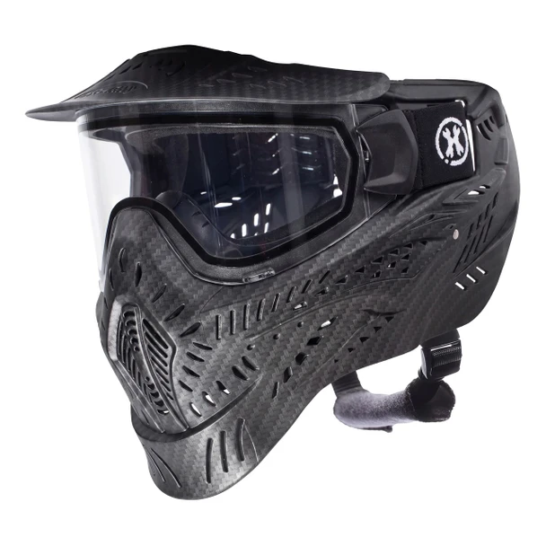 HK Army HSTL Thermal Paintball Mask in Carbon Fiber with clear dual-pane lens