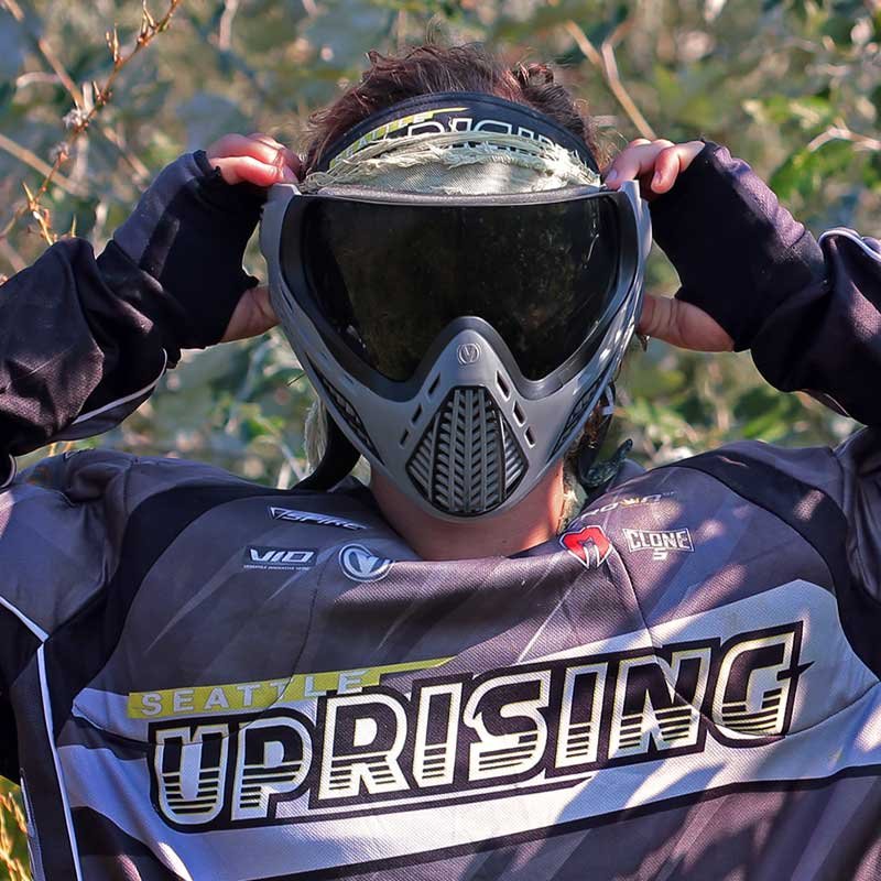 Masque De Paintball Virtue Ascend Avec Lentille Thermique - Bleu Glacier Impact
