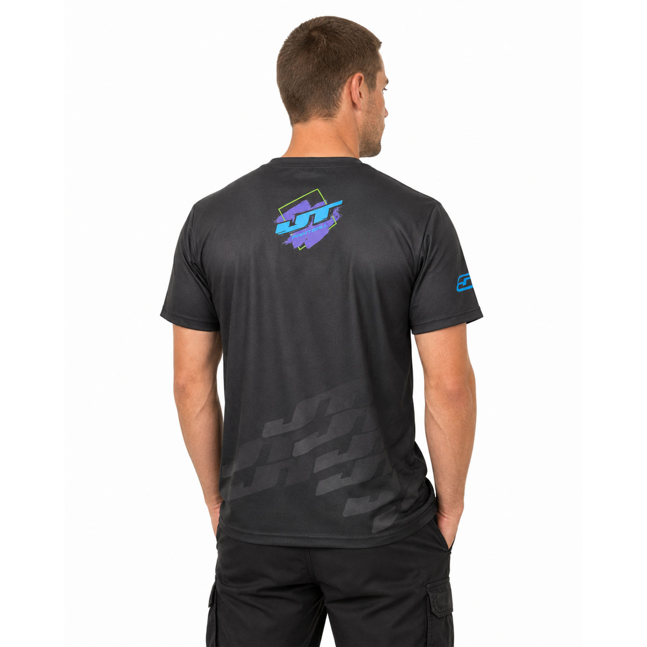 JT Stretchy Soft Paintball T-Shirt Teal/Purple | Badlands