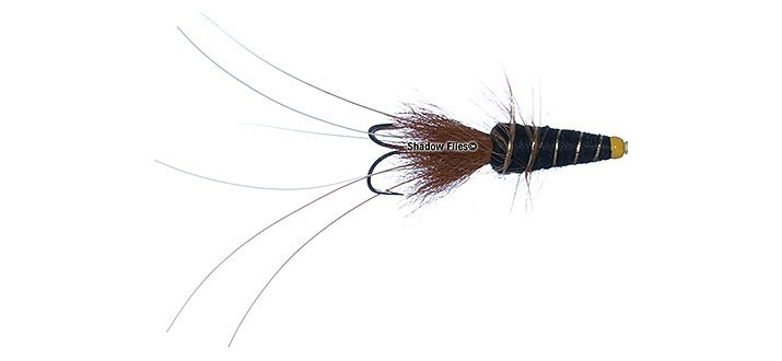 FrancesBlack Tungsten Tube Salmon Fly
