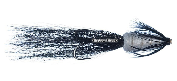 SnaeldaWhite/Black Tungsten Tube Salmon Fly