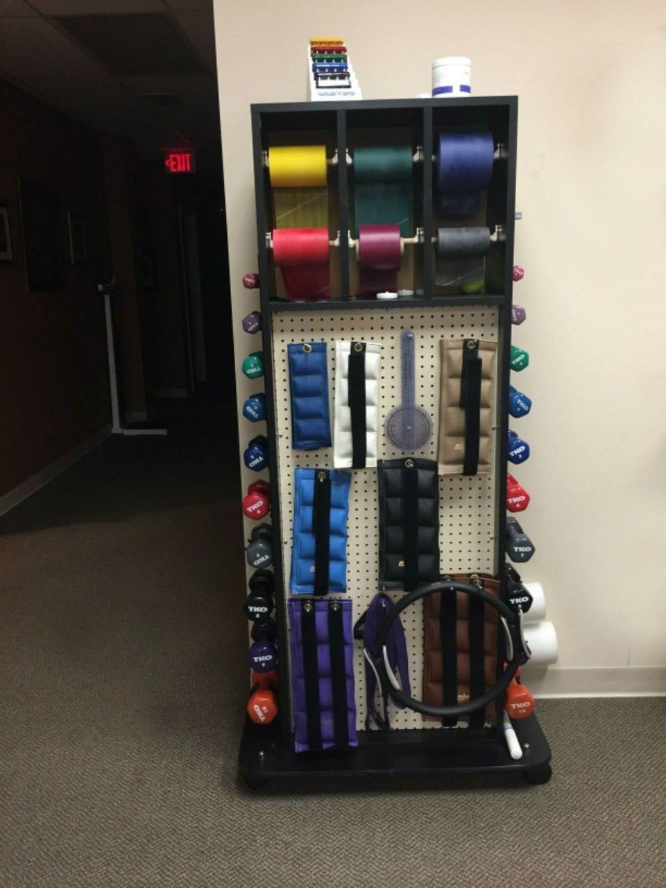 Combination Weight Rack with Whiteboard and Set of Weights by Haussmann ...