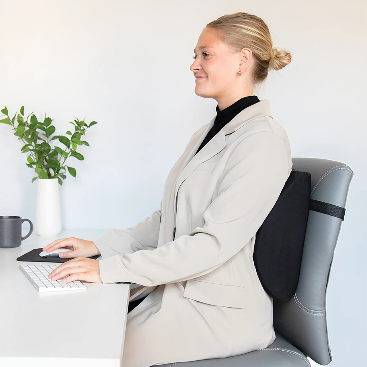 Cojín Lumbar Sitback Air Con Ajuste De Aire Para Sillas, Sofás Y