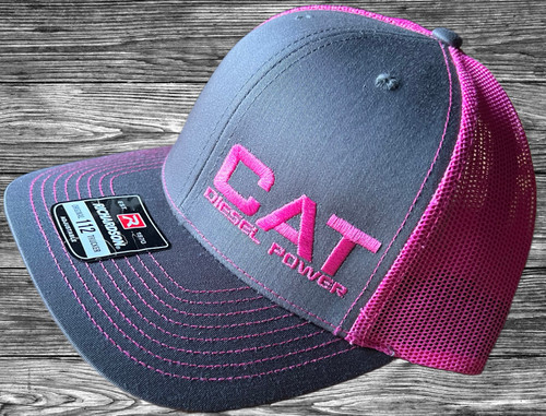 CAT Trucker Hat (Heather Gray and Pink)