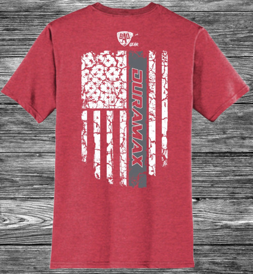 Duramax Red with Gray Flag T Shirt
