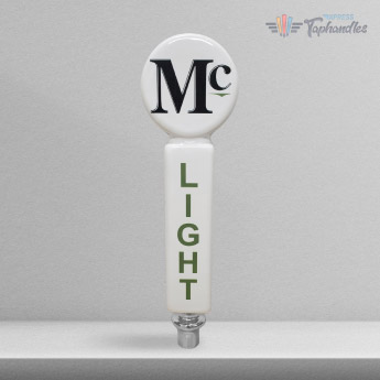 MC Light Beer Tap Handle White