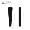 Custom Wooden Tap Handle with Topper - Model WD-18