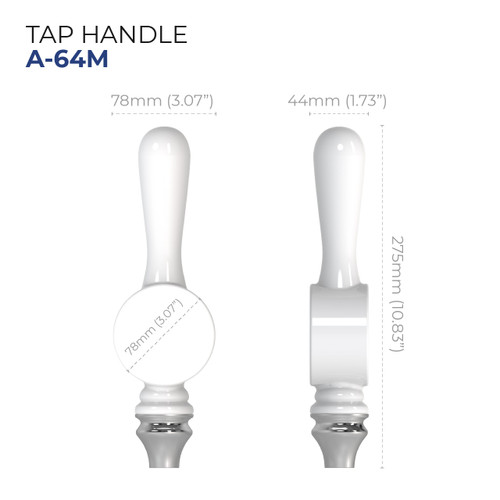 Custom Ceramic Tap Handle - Model A-64M