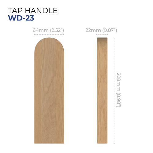 Custom Wooden Tap Handle - Model WD-23
