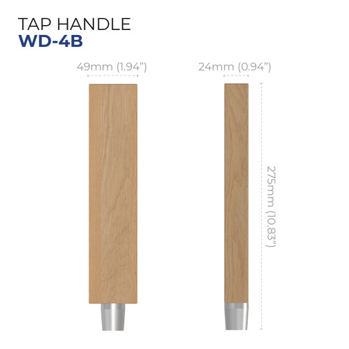 Custom Beer Tap Handle WD-4B Wooden