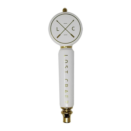 Lost Craft White Tall 2 Collectible Beer Tap Handle