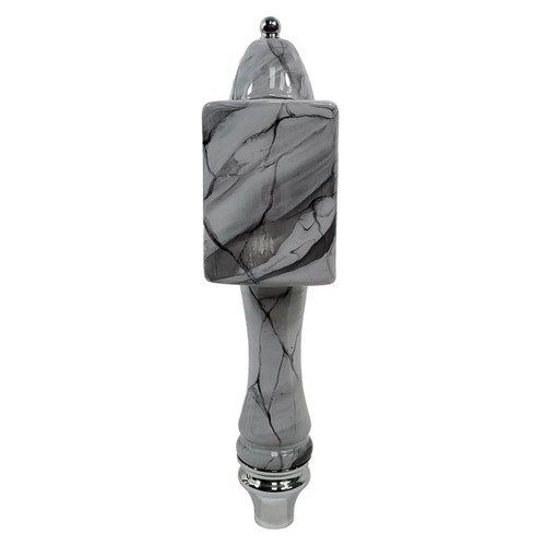 Beer Tap Handle with Rectangular Plate A-85 Grey Marble