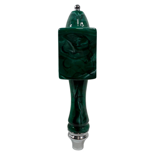 Beer Tap Handle with Rectangular Plate A-85 Green Marble