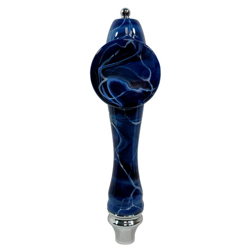 Beer Tap Handle with Oval Plate A-57 Blue Marble