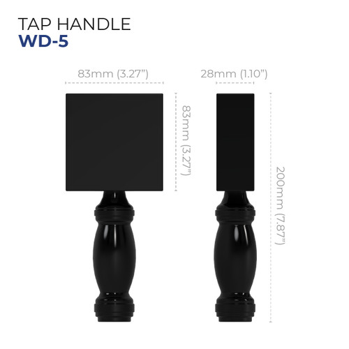 Custom Wooden Tap Handle - Model WD-5