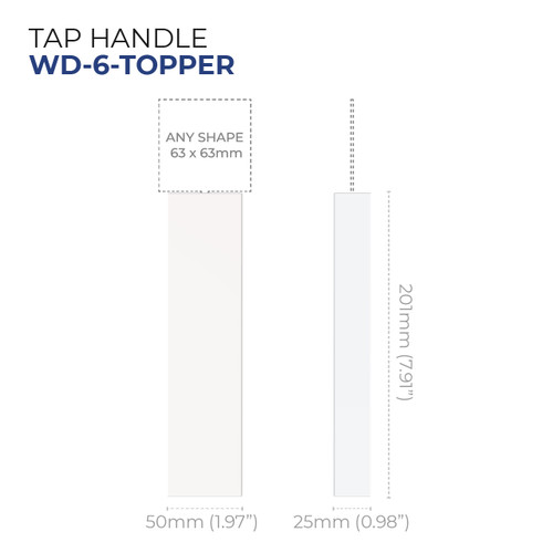 Custom Wooden Tap Handle with Topper - Model WD-6