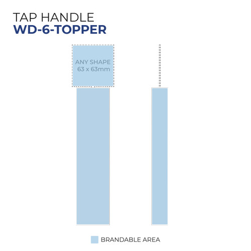 Custom Wooden Tap Handle with Topper - Model WD-6