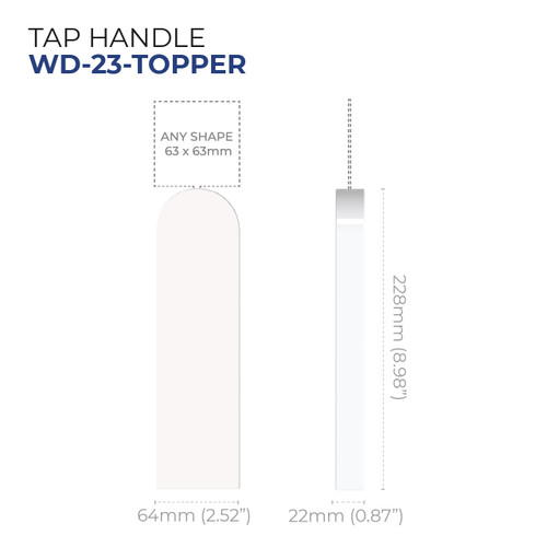 Custom Wooden Tap Handle with Topper - Model WD-23