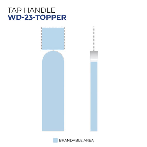 Custom Wooden Tap Handle with Topper - Model WD-23