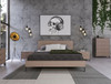 Eastern King Nova Domus Boston - Modern Brown Oak & Brushed Stainless Steel Bed / VGANBOSTON-BED-EK