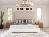 Nova Domus Sogno - Italian Modern Beige Fabric High Headboard Q Bed / VGAC-SOGNO-BED-HH-Q