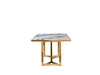 Modrest Loomis - White Marble & Gold Dining Table / VGZAT1301