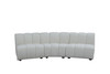 Divani Casa Olandi - Modern White Fabric Curved Sectional Sofa / VGEV-VG695-WHT